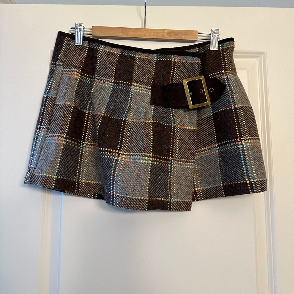 Free People Plaid Skirt Size 10